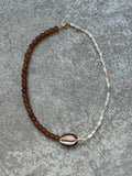 Collier Big Cauri Marron